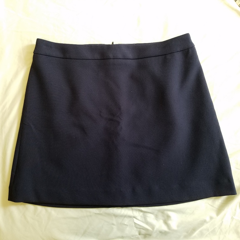 Express Size 10 navy blue A line mini skirt